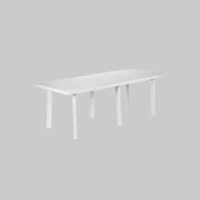 TAVOLO ALLUNGABILE RETTANGOLARE 'TRIO' cm 216x90x72h - Col. Bianco