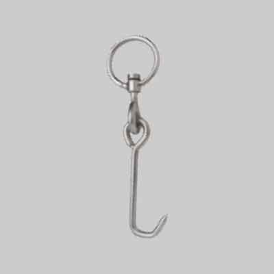 GANCIO GIREVOLE SNODATO CON ANELLO mm 220x6 (cartone 10 pz)