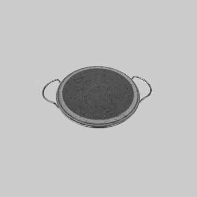 PIASTRA IN PIETRA LAVICA C/TELAIO TONDA Ø 26,5x1,5 cm