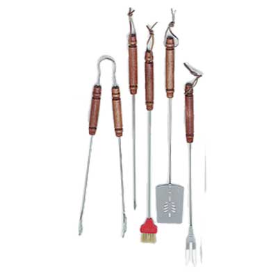 SET 5 PEZZI PER BARBECUE cm 55