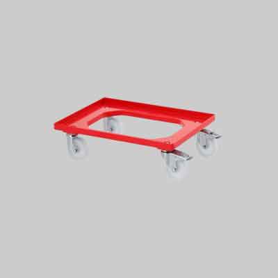 CARRELLO PER CASSETTE PER ALIMENTI cm 62x42x14h