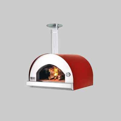 FORNO A LEGNA 'ENEA' cm 78x87x145h - Col. nero/bordeaux