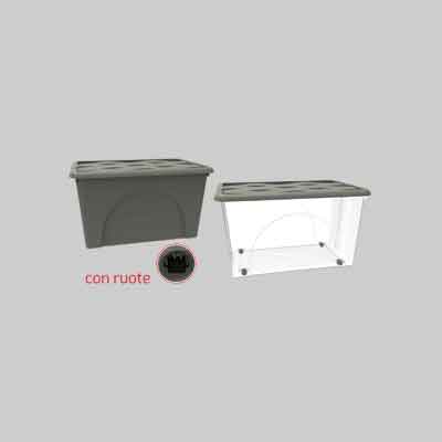 CONTENITORE  MULTIUSO 'STORAGE BOX' lt 45, - Col. Grigio Talpa