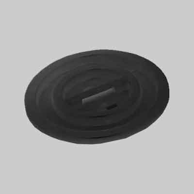 COPERCHIO PER BIDONE PER RIFIUTI NERO lt 100