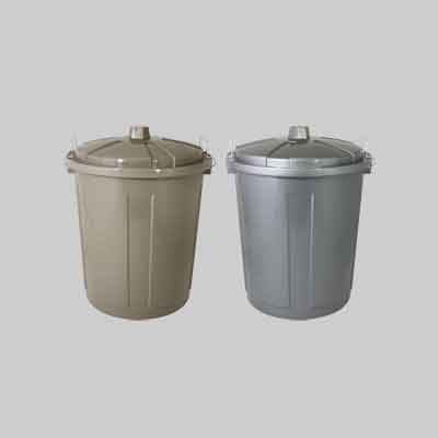 BIDONE PER RIFIUTI 'BIN' Ø 34xh 41 cm, 21 lt - Col. Silver