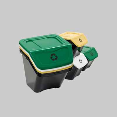 SET PATTUMIERE PER LA RACCOLTA DIFFERENZIATA 'ECOBIN' 3 pz - 30lt