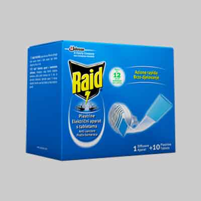 RAID BASE PER PIASTRINE ANTIZANZARE Base + 10 piastrine