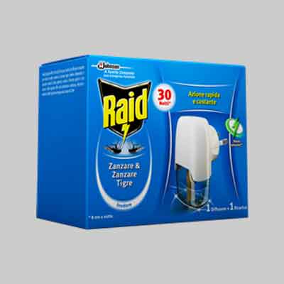 RAID DIFFUSORE LIQUIDO ANTIZANZARE Base + 1 ricarica