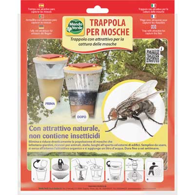 TRAPPOLA CON ATTRATTIVO PER MOSCHE cm 20x35h