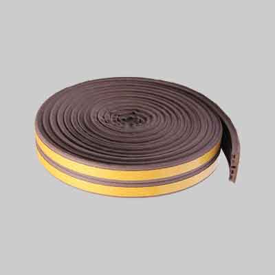 PARAFREDDO PER PORTE E FINESTRE IN GOMMA mm 9 x mt 6 - col. marrone