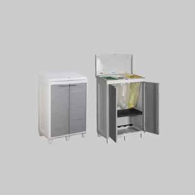 MOBILE PER LA RACCOLTA DIFFERENZIATA 'WOODY'S' cm 65x38x102h