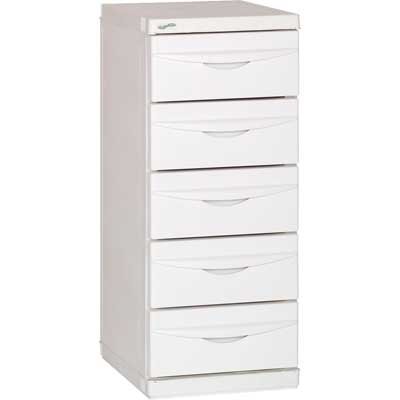 CASSETTIERA 5 CASSETTI cm 40x45x90h - col. bianco