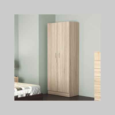 ARMADIO DUE ANTE 'WARDROBE 1' QUERCIA CHIARO cm 80x52x190h