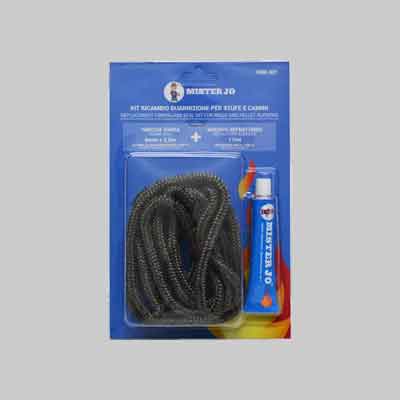 KIT RICAMBIO TRECCIA + SILICONE ALTA TEMPERATURA ml 60 - Ø 8x2,5mt