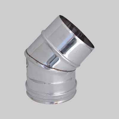 GOMITO A 45° PER CANNE FUMARIE Ø 160 mm