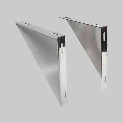 ANGOLARE DI SUPPORTO MURALE 400x400x40 mm - per tubo Ø 200/250 mm