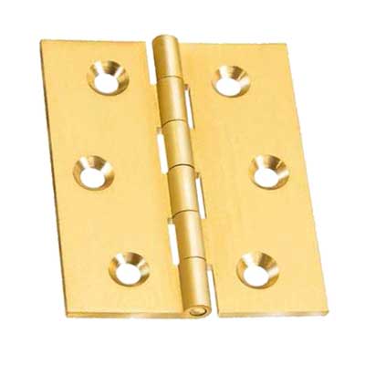 CERNIERA FRESATA PIANA 14 mm 30x25 - Ottone bronzato pz. 2