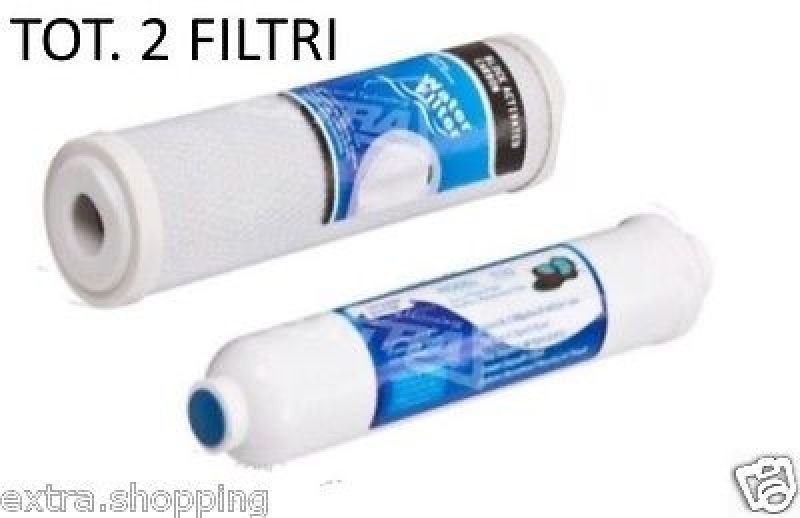 2 FILTRI FILTRO CARTUCCIA CTO CARBONE ATTIVO T33 FLOW  10" DEPURATORE OSMOSI