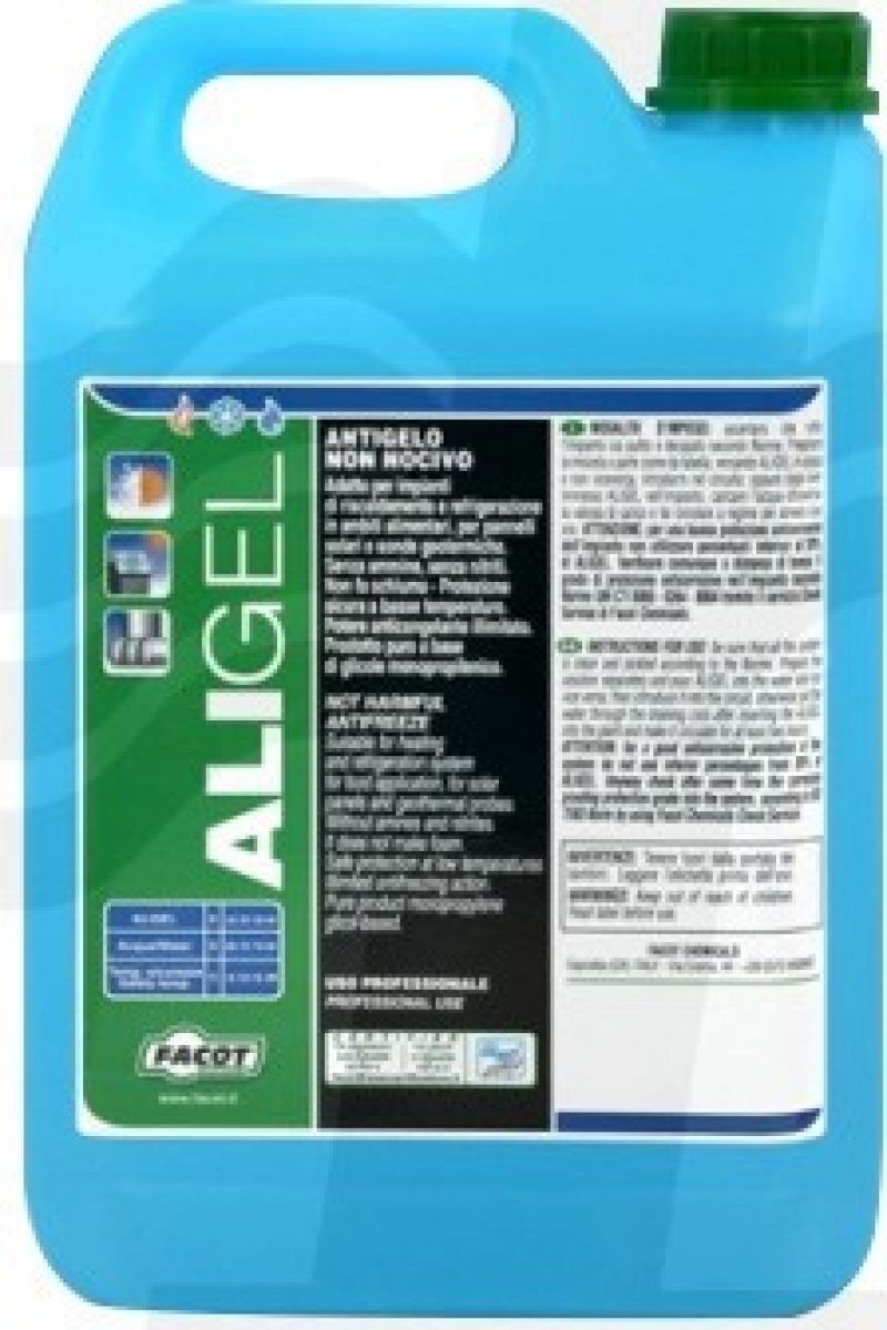 ANTIGELO PER IMPIANTI SOLARI "ALIGEL" 5 Kg (cf. 4 NR)