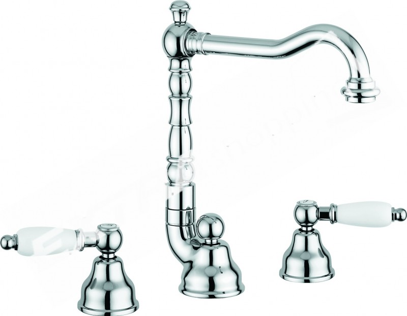 BATTERIA MISCELATORE LAVABO EMMEVI DECO'  CERAMIC 121643 CROO RAME BRONZO