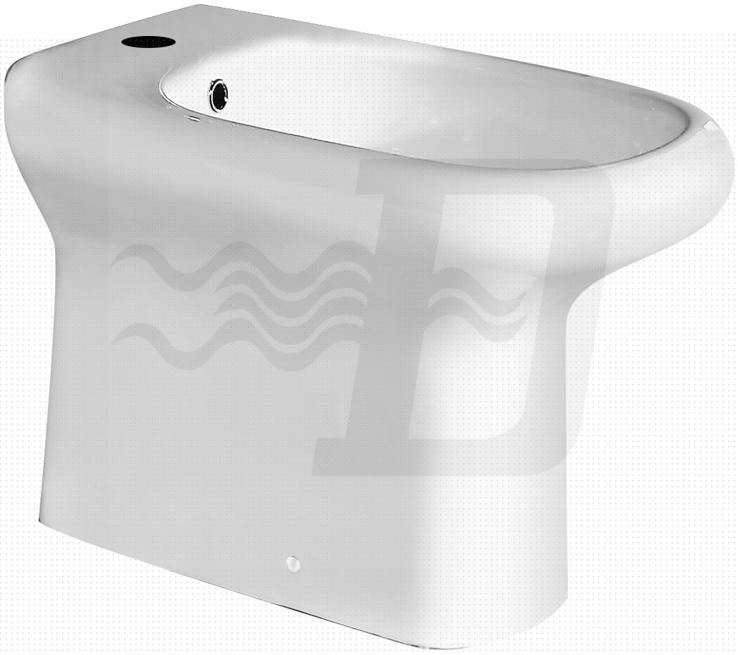 BIDET FILO MURO COMPACT Erogazione rubinetto