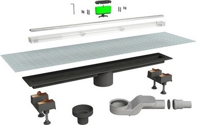 CANALETTA DOCCIA "CANALISSIMA" KIT MIXAGE Scarico centrale L. 60 cm