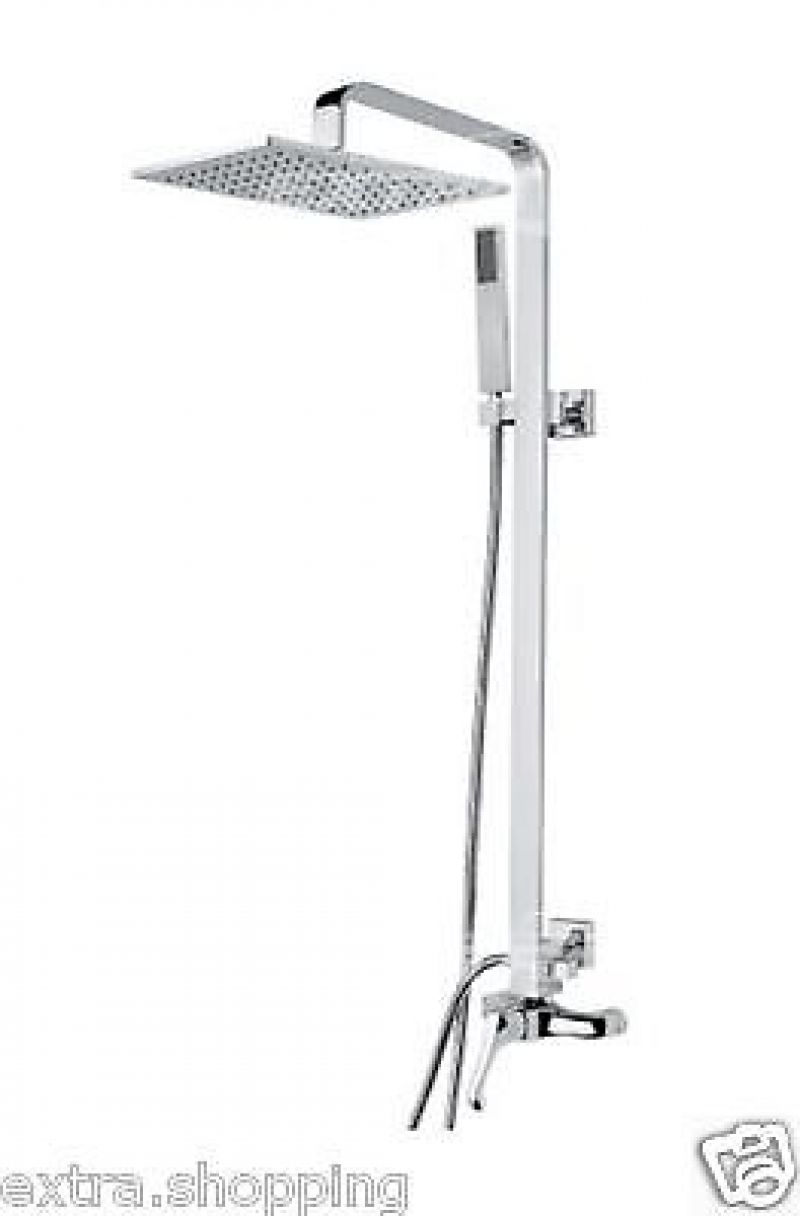 COLONNA DOCCIA SEZIONE RETTANGOLARE OTTONE EMMEVI ARES 7600281  CROMATO