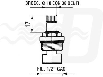 2 PZ MOVIMENTO CERAMICO SERIE PRIMA MOD. 14V Fil. 1/2 GAS