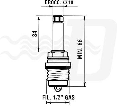 2 PZ VITONI SERIE EPOCA MOD. 1V Fil. 1/2" GAS