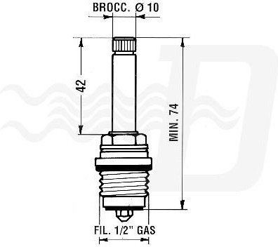 2 PZ VITONI SERIE EPOCA MOD. 2V Fil. 1/2" GAS