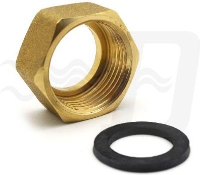 DADO IN OTTONE PER TUBI GAS + GUARNIZIONE 1/2 (cf. 10 NR)