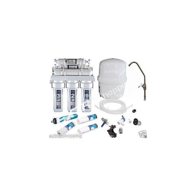 DEPURATORE ACQUA PURIFICATORE OSMOSI INVERSA KIT DEPURAZIONE 6 STADI MINERALI