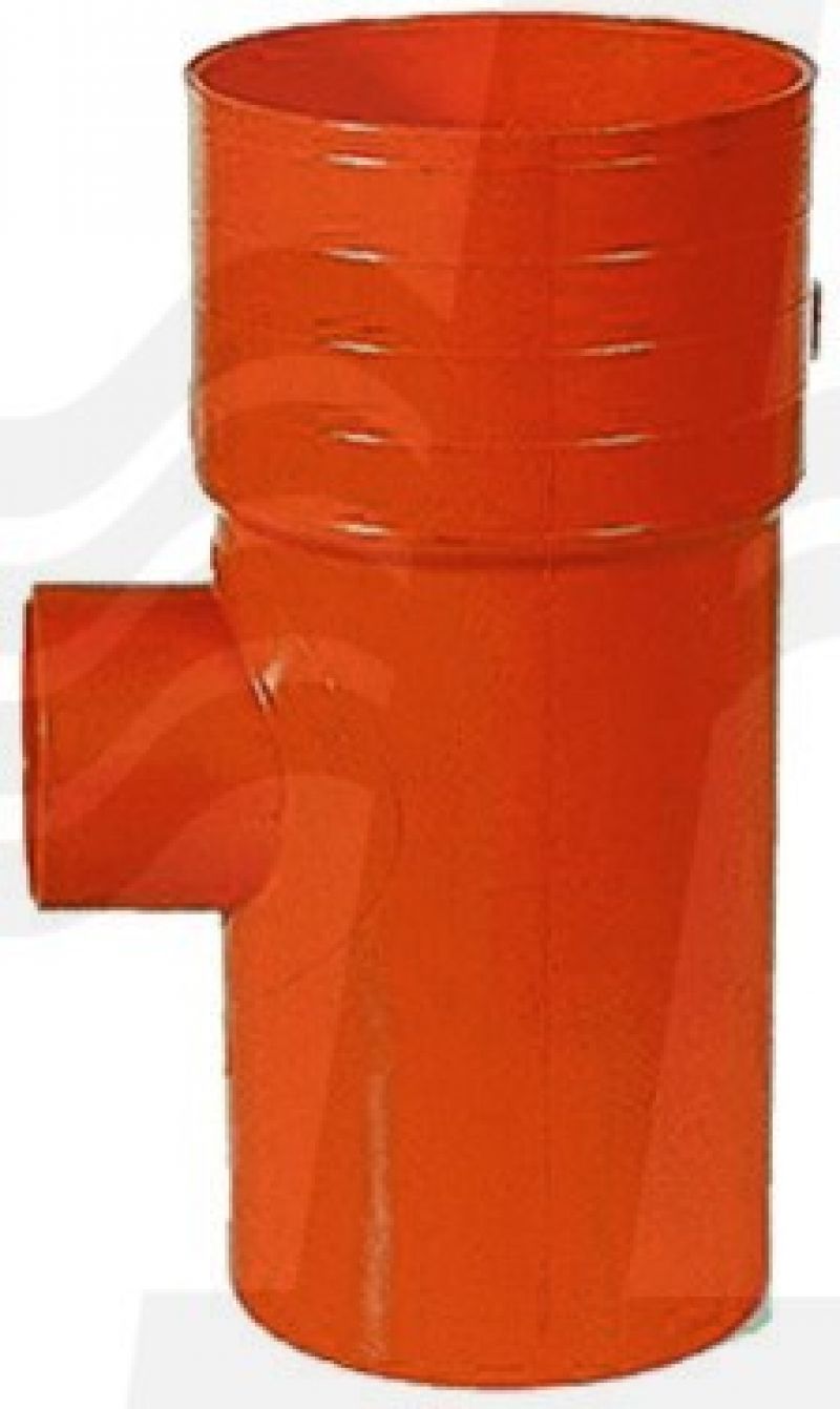 DERIVAZIONI 87° RIDOTTE IN PVC ROSSO Diam. 100 x 40 (cf. 10 NR)