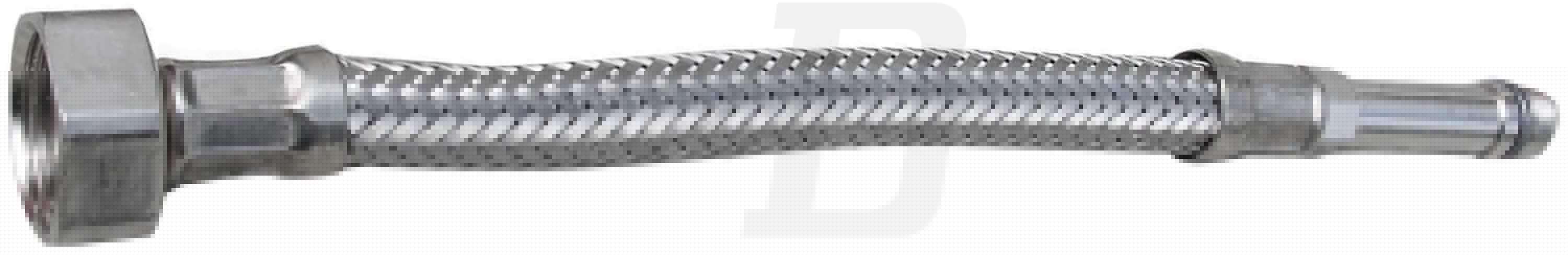 FLESSIBILE INOX PROLUNGATO PER RUBINETTERIE MONOFORO F 3/8 cm. 30 Diam. 10 (cf. 10 NR)
