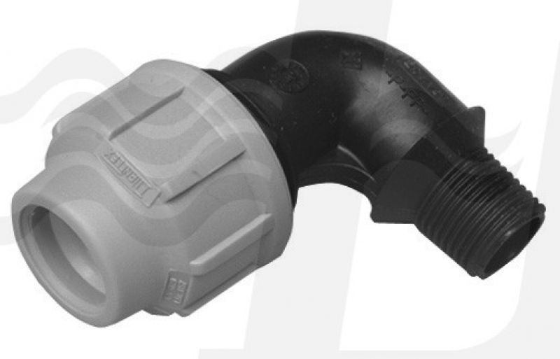 GOMITO A 90° C/DERIVAZIONE MASCHIO DIANFLEX BRAND PER POLIETILENE 1/2 x 20 -F-BRICO