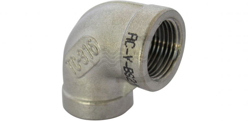 GOMITO A 90° FF ACCIAIO INOX 1/2"