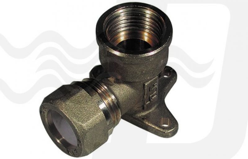 GOMITO CON FLANGIA PER RAME CON OGIVA TEFLON TIEMME 1/2 x 16 (cf. 10 NR)