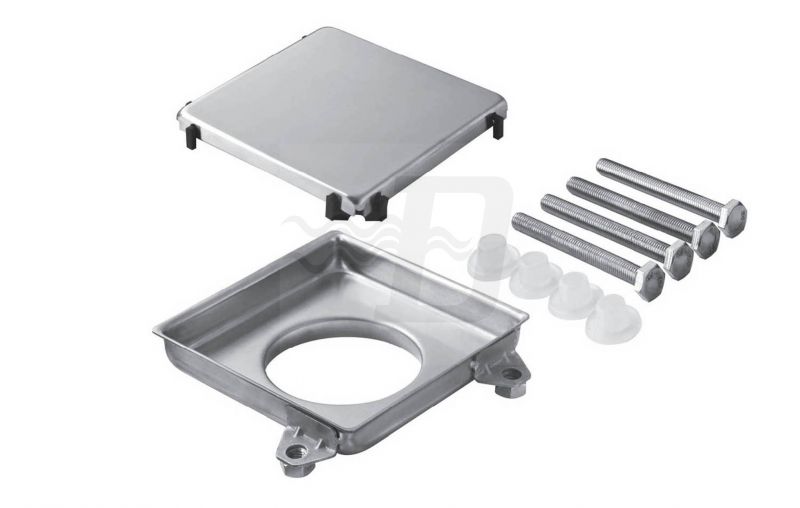 GRIGLIA DA PAVIMENTO IN ACCIAIO INOX DOUBLE-FACE 100 x 100 mm