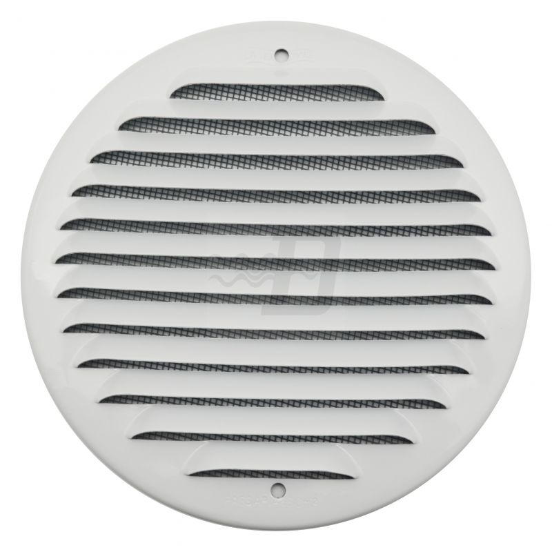 GRIGLIA TONDA DA SOVRAPPORRE IN METALLO CON RETE D.150 MM Alluminio Bianco