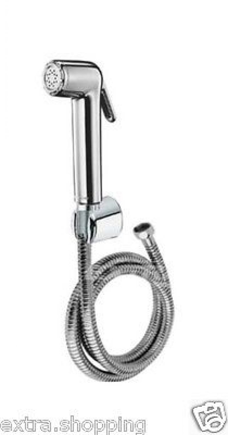 IDROSCOPINO KIT SET CROMO DOCCIA DOCCIA FLESSIBILE BAGNO CAMPER DISABILI ANZIANI