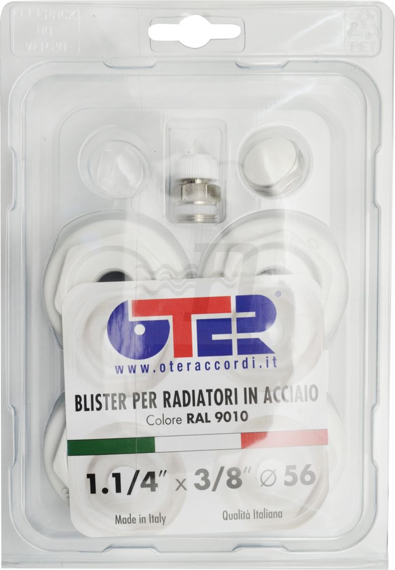 KIT BLISTER PER RADIATORI IN ACCIAIO FL 56 1"1/4 x 1/2