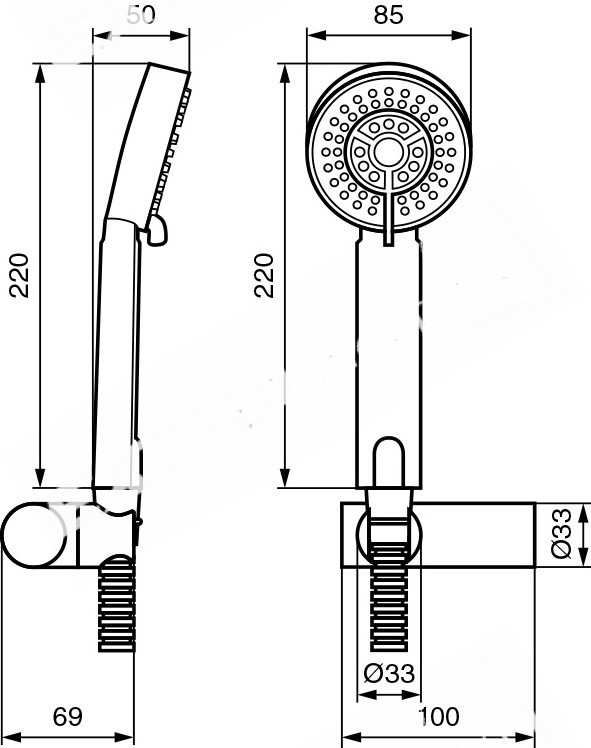 KIT DOCCIA FLESSIBILE DOCCETTA  EMMEVI 143 CROMATO