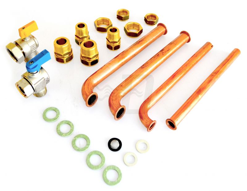 KIT RACCORDI 2 RUBINETTI (GAS e FREDDA) -