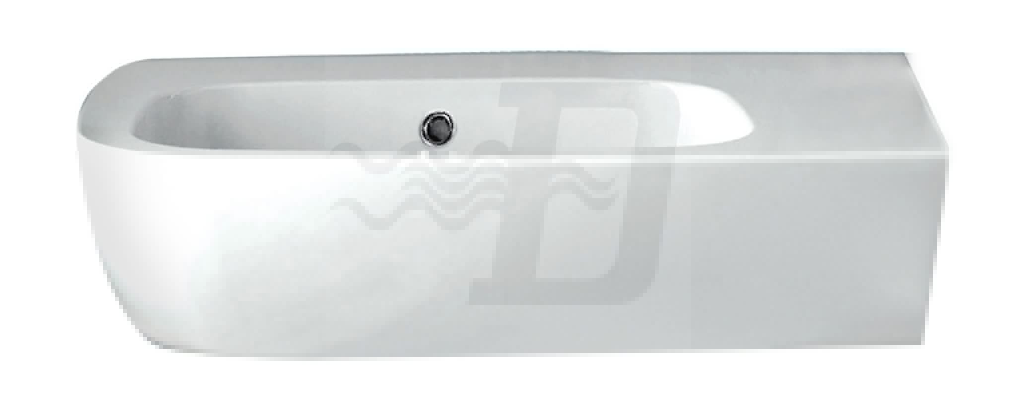 LAVABO ASIMMETRICO DESTRO ONE Monoforo L. 65 cm