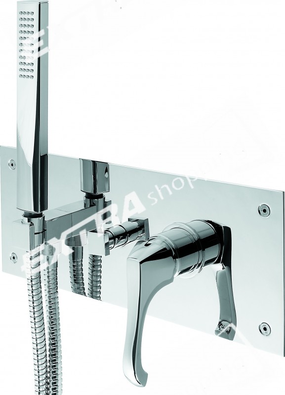 MISCELATORE DOCCIA INCASSO CON DEVIATORE DOCCETTA EMMEVI ARES 76059 CROMATO