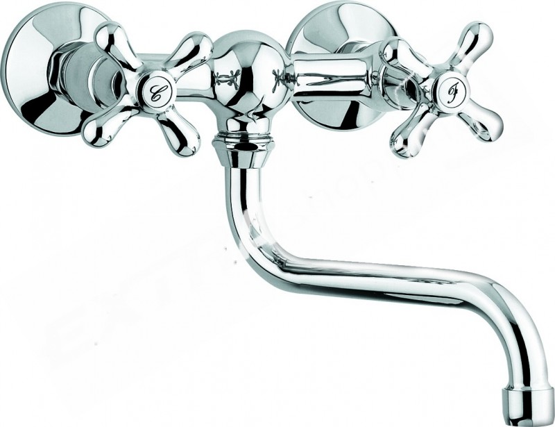 MISCELATORE GRUPPO LAVELLO A PARETE EMMEVI DECO CLASSIC 12005S CROO RAME BRONZO