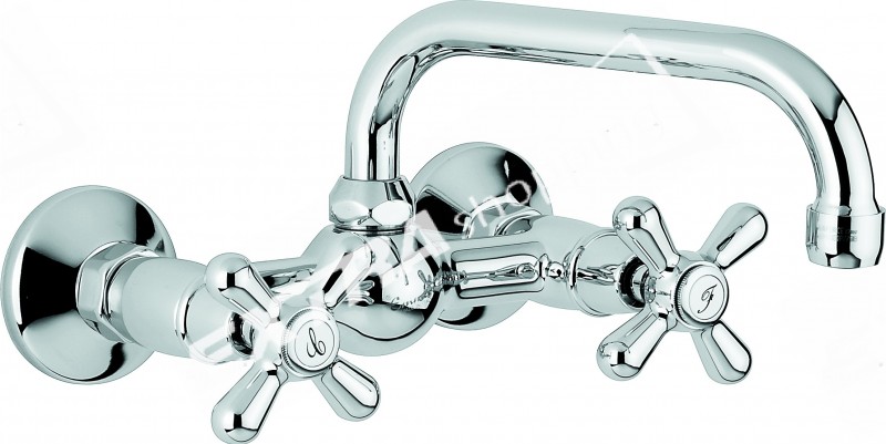 MISCELATORE GRUPPO LAVELLO A PARETE EMMEVI DECO CLASSIC 12005U CROMO RAME BRONZO