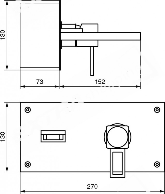 MISCELATORE LAVABO DA INCASSO GEA EMMEVI 26056LA CROMATO CASCATA