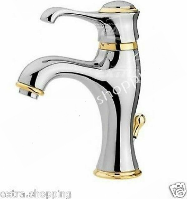 MISCELATORE LAVABO EMMEVI TIFFANY 6003 CROMO ORO