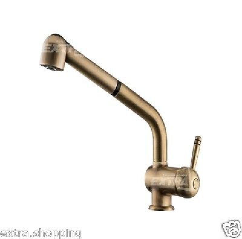 MISCELATORE LAVELLO CANNA ESTRAIBILE EMMEVI LAGUNA 4066 BRONZO BRONZATO